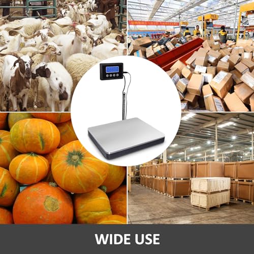 DFEDHF Digital Postal Scale 180kg/400lb Parcel Shipping Scale with Separate Large LCD Display, g/kg/oz/lb Switchable, with Stable & Hold Indication for Packages/Post Office/Home