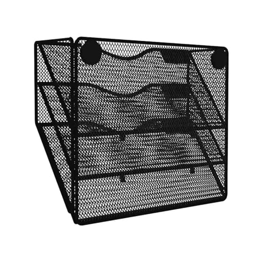 File Rack 3 Tier Magnetic File Holder No Drilling No Mounting Magazine Organizer Cabinets Mail Folder Letter Trays