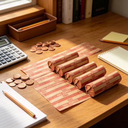 Penny Coin Wrappers,Paper Coin Roll Wrappers,Flat Tubular,