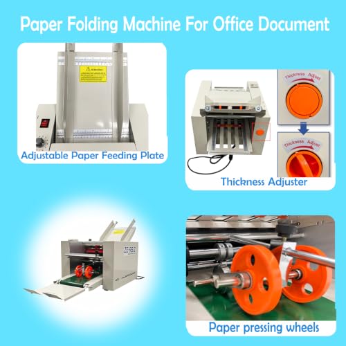 DINENOVATE Automatic Paper Folding Machine 8.3x16.5in Max Size 262ft/min