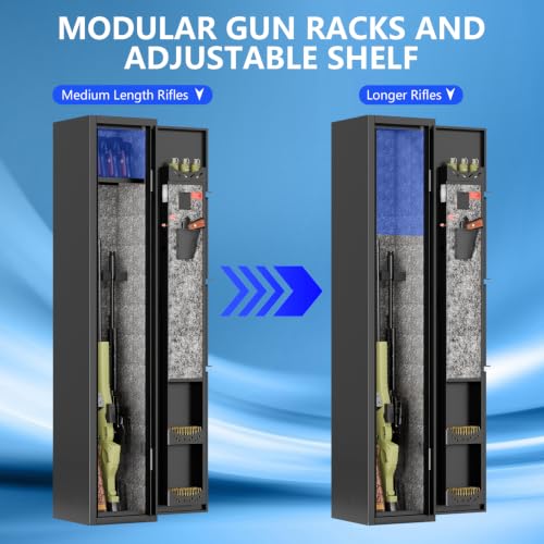 KAER 2-3 Long Gun Safe for Rifles and Pistols,Assembled Rifle Safe for Home