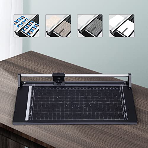 24 Inch Manual Precision Rotary Paper Trimmer Photo Paper Cutter Rotary Paper Cutter Trimmer Professional Rolling Trimmer