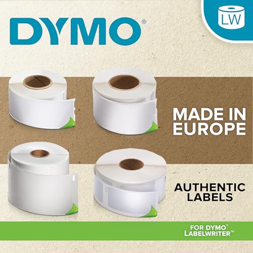 DYMO Authentic LW Address Labels, 28mm x 89mm, 12 Rolls of 130 Easy-Peel Labels (1, 560 Count), Self-Adhesive, for LabelWriter Label Makers
