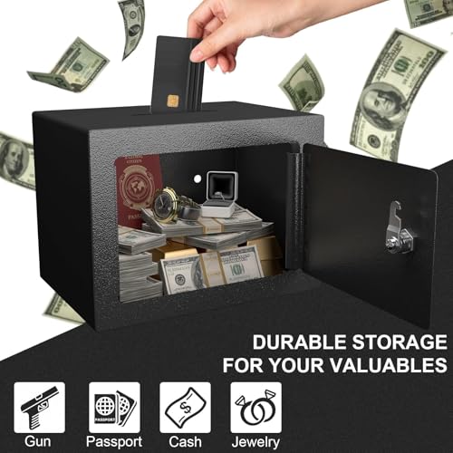 lock box Portable Small Safe Box with Lock Compact Money Safes