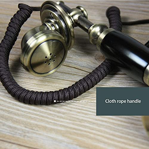 Classic European Retro Landline Telephone Phone Home Retro Engraving Jinhua Button Dial with Display Landline Phone (Color : A)