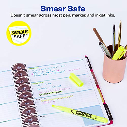 Avery Hi-Liter Value Pack Pen-Style Highlighters, Smear Safe Ink, 200 Fluorescent Yellow Highlighters (23825)