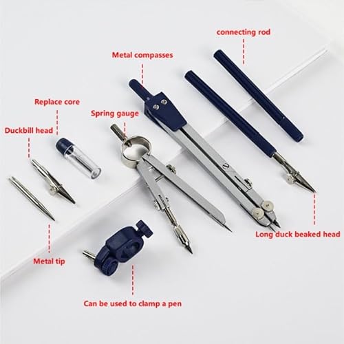 Alloy Compass Multifunctional Stationery Set