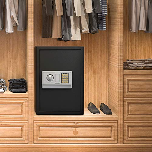 Safstar Electronic Digital Safe, Large Sized Solid Steel Security Keypad Lock Box for Home Office Hotel Business, Jewelry Cash Money Passport Gun Cabinet (14" x 12" x 20")