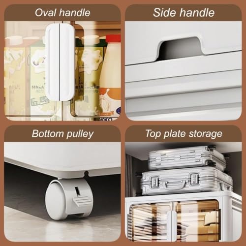 NQRTGFB Multi-Level Stackable Storage Bins with Wheels, Modular Locker Organizer(60.2 * 23.6 * 13.8in)