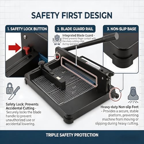 Gleebe Professional 400-Sheet Heavy Duty Paper Cutter Guillotine