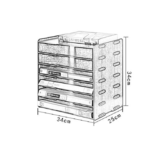FENOKD File Cabinet File Cabinets Drawer Type Wooden Korean Style 6-Layer A4 Document Shelf File Box Office Classification Storage Cabinets,D