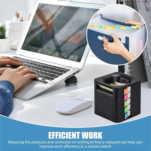 Xuanqiu 5-in-1 Cube Sticky Note Holder Dispenser with Pop Up Notes for Desk Organization