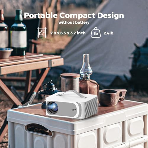 Portable-Outdoor-Projector with WiFi &Bluetooth, 50W Dolby Audio Proyector