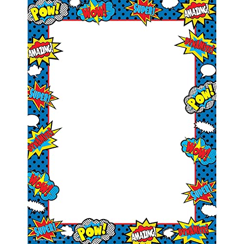 Teacher Created Resources Superhero Computer Paper, 8.5-inch x 11-inch, 50 Sheets/Pack, 6 Packs (TCR5629-6)