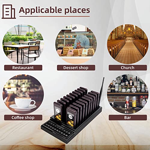 Retekess T111 Restaurant Pager System, Buzzers for Restaurant, 20 Beepers