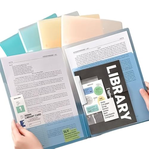 folders 5 Pack Folders with Clear Front Pocket with 2 Pockets