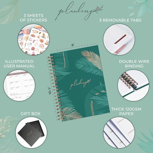 PLANBERRY Teacher Planner, Undated Lesson Plans, Homeschool Calypso Teal
