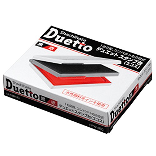 Shachihata Duet HFW-2EC Stamp Stand, Black/Red