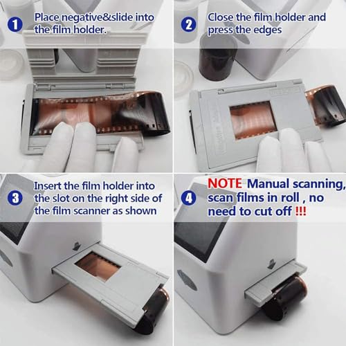 COYEUX Negative Film Scanner, Digital Film Converter, 35mm 8 Negative Slide Film Scanner, High Resolution 22MP 2.4" LCD, TV Output Format NTSC/PAL