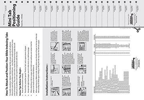 Tabbies Mini Silver-Edged Laminated Bible Tabs, 20-Pack Display, 1/2x1/4in
