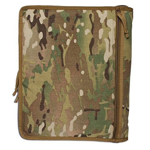 Tactical Notebook Covers Tactical 3-Ring Binder Cover | Fits 0.5"-1" Binders | Zippered Case for Military Field Admin | Durable Cordura Organizer for Documents & Notes (Coyote Brown)