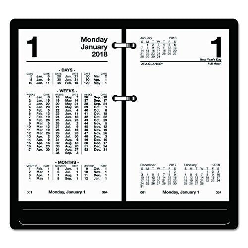 AT-A-GLANCE S17050 Financial Desk Calendar Refill, 3 1/2 x 6, White, 2016