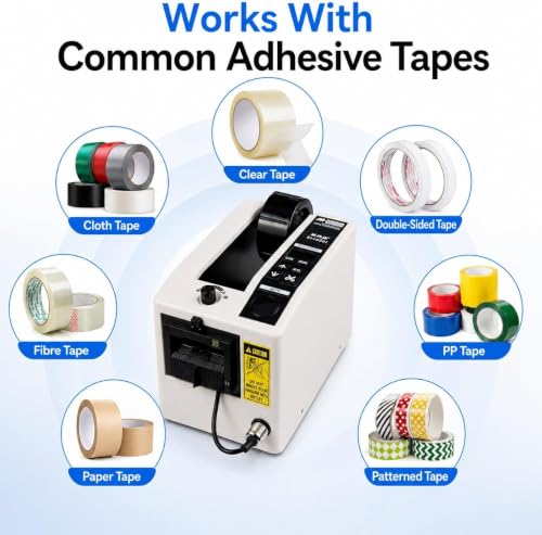 Electric Automatic Tape Dispenser, Tape Cutting Machine, 7-50mm Width, 20-999mm Length Range, for All Kinds of Adhesive Tapes, Labelling & Electronic Tape Dispensing