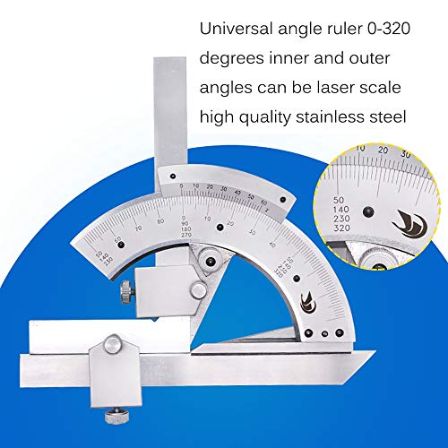 TEOYETTSF Removable Angle Gauge Universal Bevel Protractor Precision Angle Measuring Finder Ruler Tool Inner Outer Parts Measuring Tools