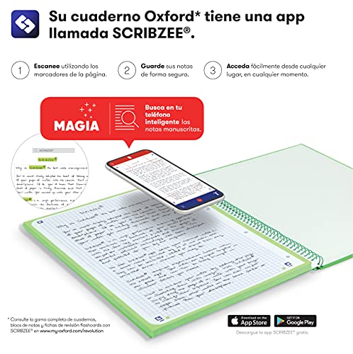 Oxford Classic 400060750 – Pack of 5 Notebooks Spiral Cap extradura, A4 +
