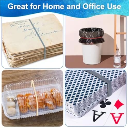 Silicone Rubber Bands Large Rubber Bands 120 Pcs 7x1/8 Ihes Assorted Colors Office Supplies