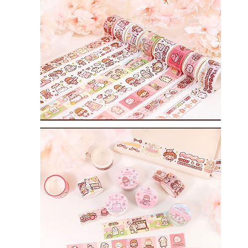 UOHLCX Cherry Blossom Series Masking Washi Tape Art Decorative Adhesive DIY Sticker Label