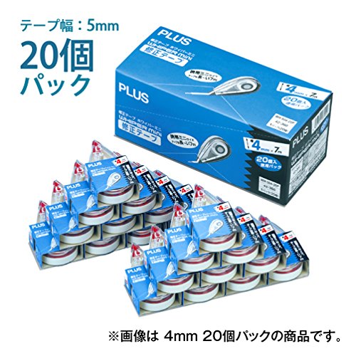 Plus WH-505-20P 42-361 Correction Tape Whiter Mini, Pack of 20, 0.2 inch (5 mm) Width