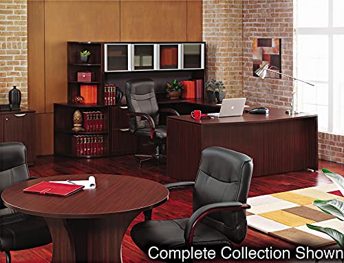 Alera Valencia Reversible Reception Return, 44.13w x 23.63d x 41.5h, Mahogany