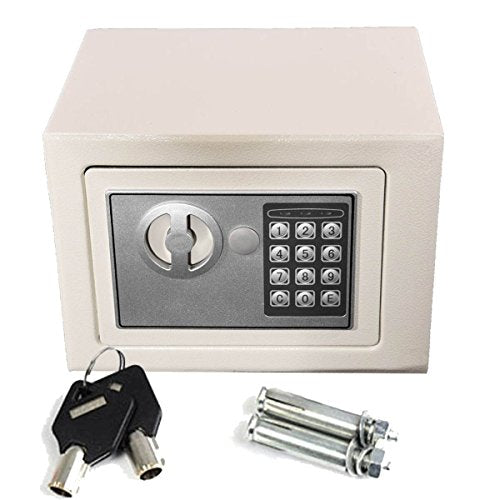 TBLOTYD Safe Box,Digital Electronic Safe Box for Home Office Hotel Security Solid Steel with Keypad Lock/Black/16L ，White-4.6L