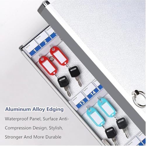 KK-GAL Key Storage Lock Box, Key Holder Storage Lockbox for Office, Security Storage Box for Keys, Aluminum Alloy Key Holder Wall Mount Cabinet, Security Key Lockbox for Valets,96 bits