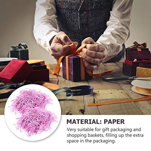 ETAZMDITE Shredded Paper for Gift Boxes, Glitter Shredded Tissue Paper For Easter Gift Filling Multicolor 22x15cm Pack Of 6(Purple*3pcs,22 * 15Cm*3Pcs)