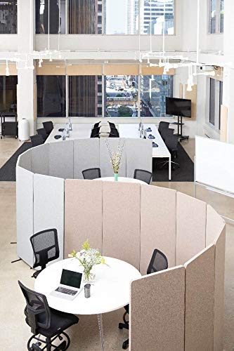Luxor Reclaim Acoustic Room Dividers - Expansion Panel in Misty Gray