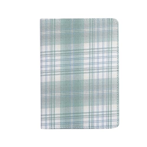 ASWRTYJO A6 Student Notebook Cloth Plaid Cover Handbook Set Of 5