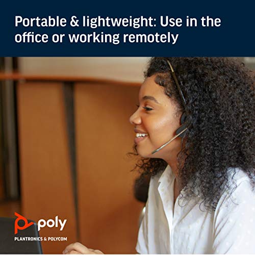 Poly (Plantronics + Polycom) Savi 440 Wireless DECT Headset (Poly) - Convertible (3 wearing styles) - Compatible to connect to your PC/Mac - Works with Teams, Zoom, Black (W440 SAVI)