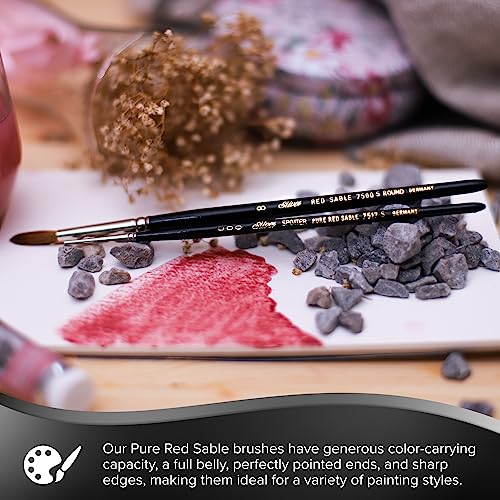 Silver Brush Limited 7500S Red Sable Round Oil Paintbrush, Size 8