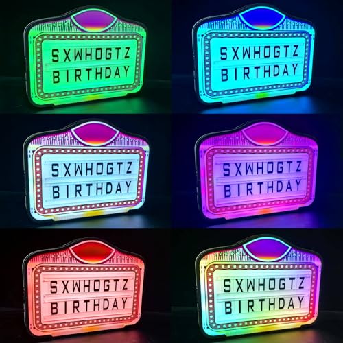 LED Club Bottle Presenter with 7-Color Change | Upgrade Anti-Drop Letters & Metal Frame, Handheld Light Box for Nightclub, Bar, Party, Birthday(2 Batteries)