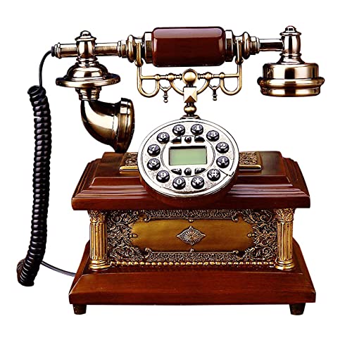 QUANGJN Telephone Retro Old Fashioned Landline Phones, Old Fashioned Corded Telephone with Resin Body for Office Home Living Room Decor Wonderful Gift