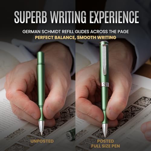 Custom Matt Green EDC Rollerball Pen by Scriveiner