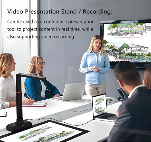 SHENGSHIYU A2 Overhead Scanner 23MP,Curved Flattening,Ocr,Background Removal,Auto Deskew,Video Recording,Qr/Invoice Recognition,Book Scan,LED Light,Portable Scanner for Archiving,School & Office