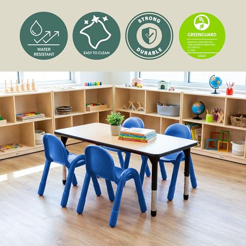 Children’s Factory Baseline 13" Child Chair, Royal Blue, 2 Pack, Stackable Ergonomic Seating Solution for Classrooms and Homeschools