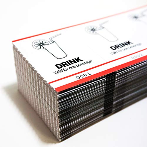 Drink Tickets - Fast & Affordable Drink Tickets by MyZone Printing (Red, 5000)