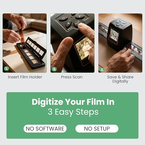 Memory Vault Box Negative Scanner, Converts 135 Film & Slides to Digital