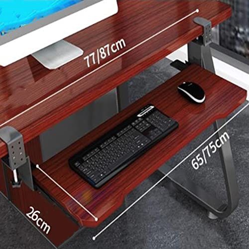 FKHFTI Under Desk Keyboard Drawer, 30"(75cm) Keyboard Tray Ergonomic, Adjustable Keyboard Pull Out Platform,Slide-Out Stand with C Clamp (Black 75 * 26cm/30 * 10inch)