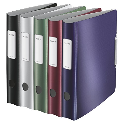 Leitz Lever Arch File, Celadon Green, A4, Curved Spine 6.5 cm Width, Elastic Fastening, Light polyfoam, Style Range, 11090053