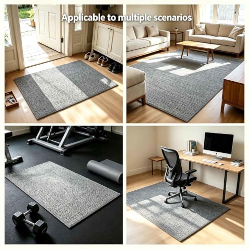 Office Mats for Rolling Chairs Carpet Anti-Slip Backing, Easy to Clean, Can Be Cut to Size for Floor Protector,WineRed-150×200cm/59.06×78.74in